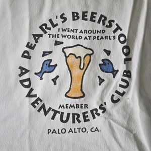 Vintage Bar Sweatshirt Pearl's Oyster Bar Palo Alto, CA Distressed USA‎ Made WEK